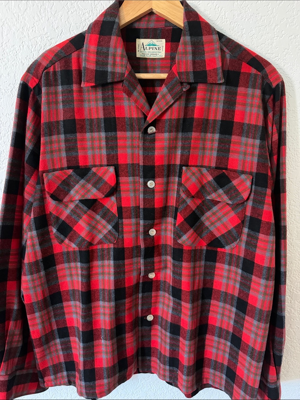Alpine Red and Black Plaid Button-Down Shirt